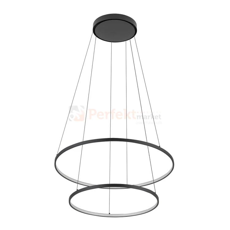 Lampa wisząca LED koła ringi CIRCOLO LED 60cm 45 cm czarna 3000K perfektmarket (9).webp