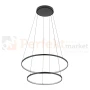 Lampa wisząca LED koła ringi CIRCOLO LED 60cm 45 cm czarna 3000K perfektmarket (9).webp
