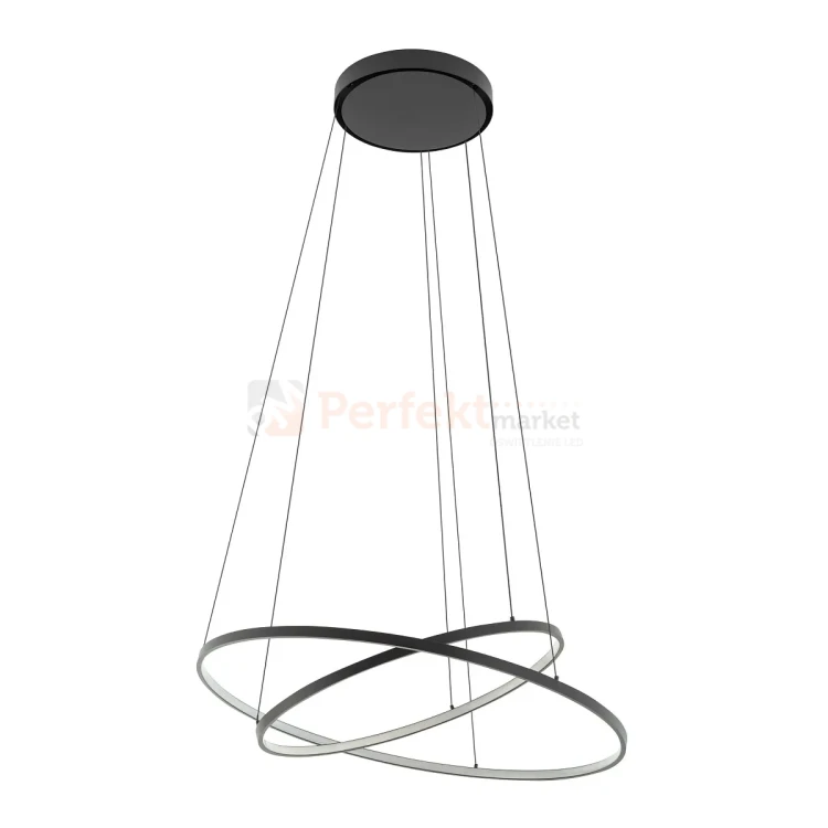 Lampa wisząca LED koła ringi CIRCOLO LED 60cm 45 cm czarna 3000K perfektmarket (2).webp
