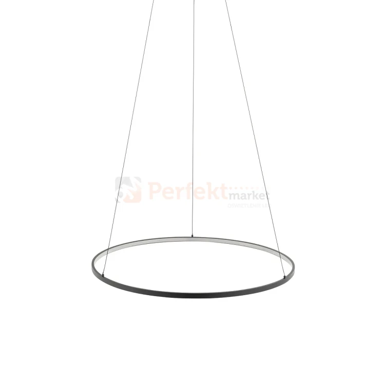 Lampa wisząca LED ring CIRCOLO LED 60cm czarna 3000K 10812 perfektmarket (7).webp