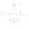 Lampa wisząca LED ring CIRCOLO LED 60cm czarna 3000K 10812 perfektmarket (8).webp