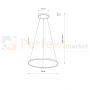 Lampa wisząca LED ring CIRCOLO LED 60cm czarna 3000K 10812 perfektmarket (8).webp