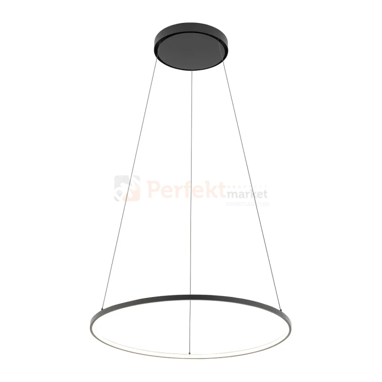 Lampa wisząca LED ring CIRCOLO LED 60cm czarna 3000K 10812 perfektmarket (5).webp