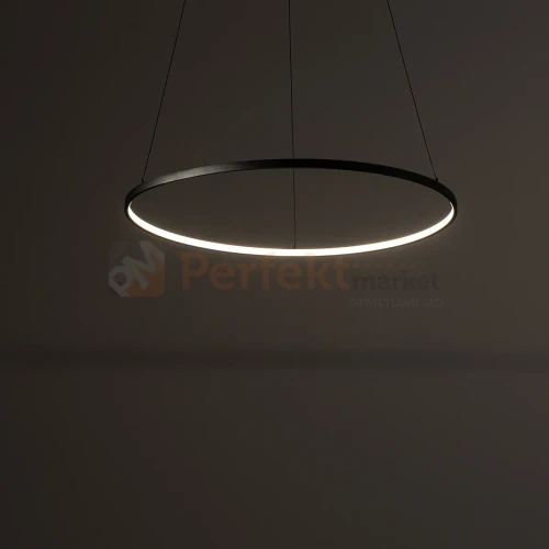 Lampa wisząca LED ring CIRCOLO LED 60cm czarna 3000K 10812 perfektmarket (6).webp