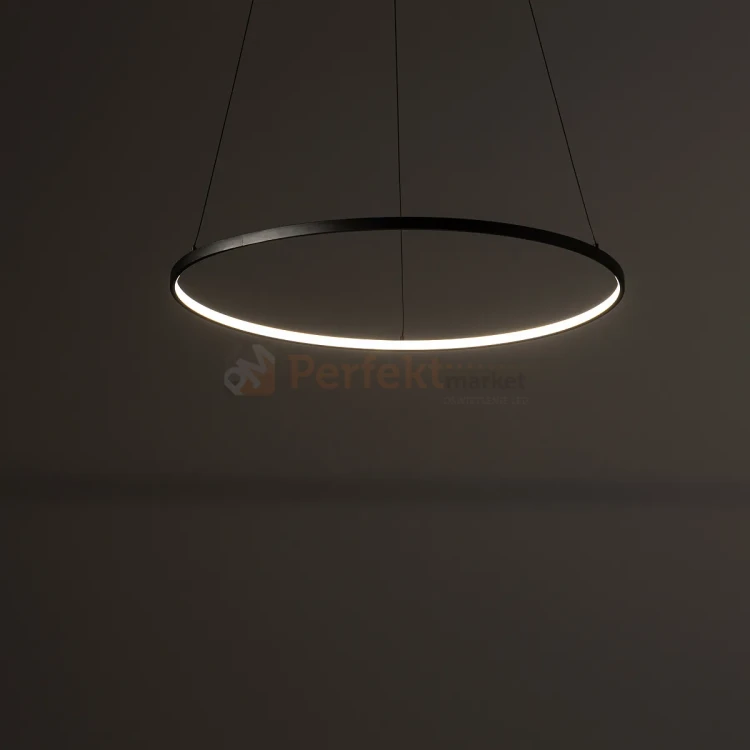 Lampa wisząca LED ring CIRCOLO LED 60cm czarna 3000K 10812 perfektmarket (6).webp
