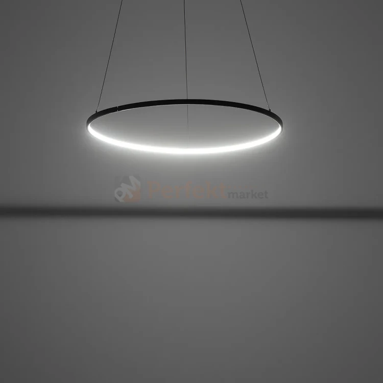 Lampa wisząca LED ring CIRCOLO LED 60cm czarna 3000K 10812 perfektmarket (1).webp