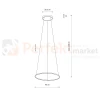 Lampa wisząca LED ring CIRCOLO LED S 45cm czarna 3000K 10813 perfektmarket.webp