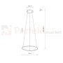 Lampa wisząca LED ring CIRCOLO LED S 45cm czarna 3000K 10813 perfektmarket.webp