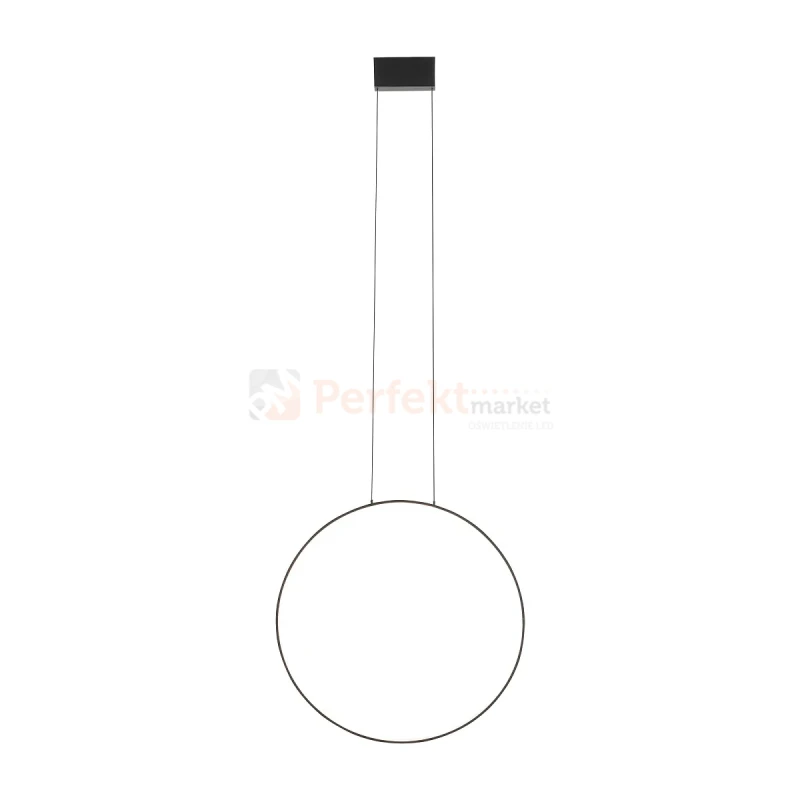 Lampa wisząca LED ring CIRCOLO LED 60cm czarna 3000K 10812 perfektmarket (10).webp