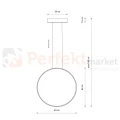 Lampa wisząca LED ring CIRCOLO LED M 10811 60cm czarna 3000K 10811 perfektmarket (3).webp