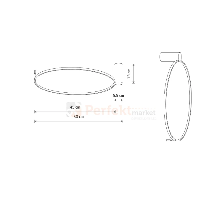 Lampa ścienno sufitowa LED CIRCOLO S 45cm 3000K czarny Nowodvorski 10928 perfektmarket (1).webp