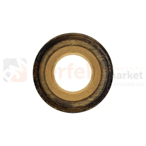 CERAMIC DESIGN ramka pojedyncza okrągła do osprzętu natynkowego ciemne drewno