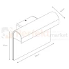 Lucide lampa elewacyjna z numerem domu THESI 6W 3000K IP54 czarna  perfektmarket (3).webp