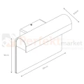 Lucide lampa elewacyjna z numerem domu THESI 6W 3000K IP54 czarna  perfektmarket (3).webp