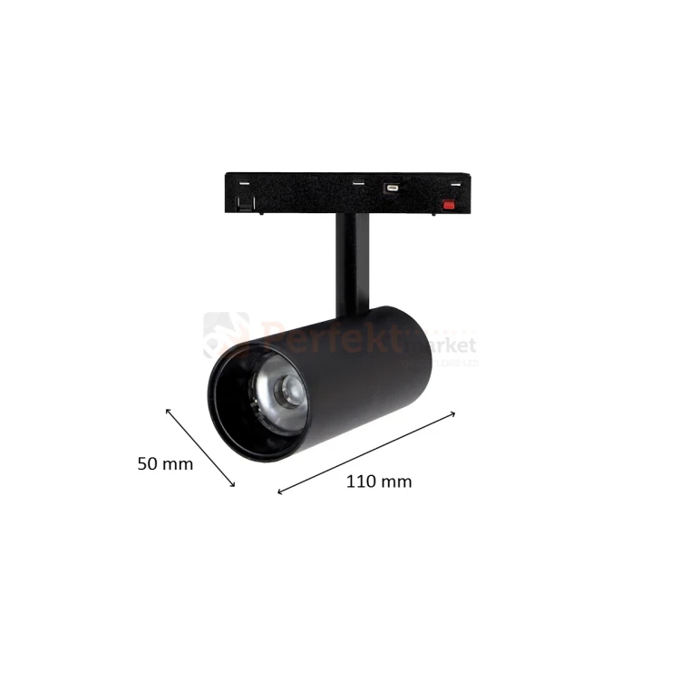 System magnetyczny SHIFT reflektor SPOT M BASIC 10W 48V wymiary perfektmarket.webp