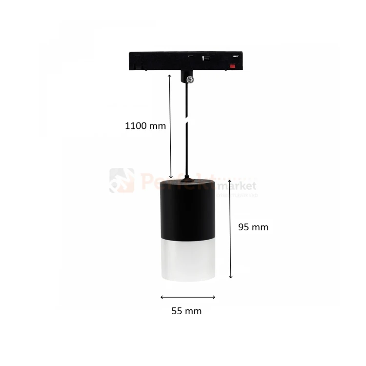 System magnetyczny SHIFT lampa wisząca tuba HANGIT BASIC 48V wymiary perfektmarket.webp