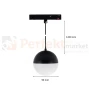 System SHIFT lampa wisząca kula GLOBE P BASIC 10W 4000K czarna perfektmarket (2).webp