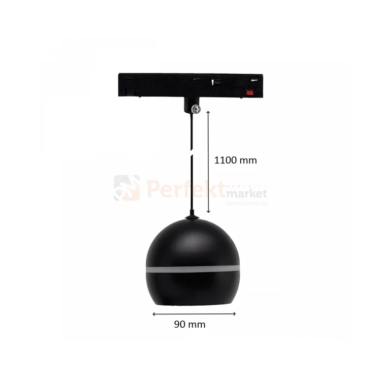 System magnetyczny SHIFT lampa kula zwis wisząca GLOBE RING PENDANT BASIC 48V wymiary perfektmarket.webp
