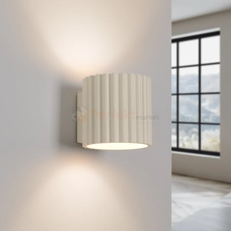 Kinkiet AURA ryflowany G9 beżowy SL.1781 perfektmarket (13).webp