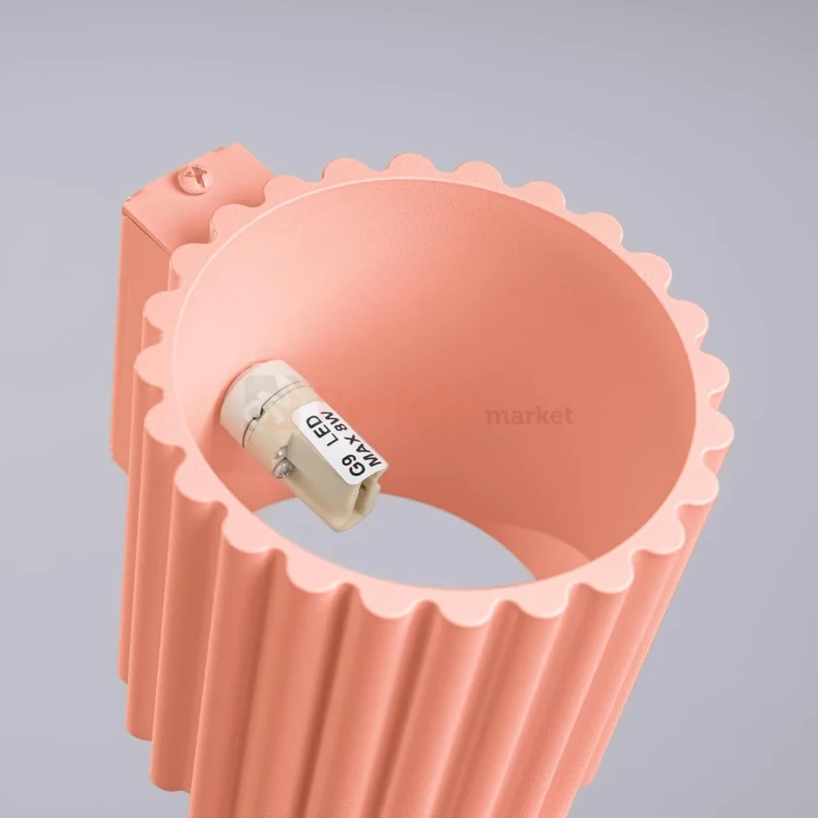 Kinkiet AURA ryflowany G9 brzoskwiniowy SL.1825 perfektmarket (2).webp