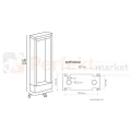 Lampa ogrodowa LED stojąca słupek nowoczesny Form 50cm CCT IP54 antracyt perfektmarket wymiar.webp