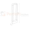 lampa stojąca LED słupek ogrodowy THIKA LED nowodvorski czarna 3000K 60cm IP54 wymiar perfektmarket.webp