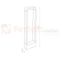 lampa stojąca LED słupek ogrodowy THIKA LED nowodvorski czarna 3000K 60cm IP54 wymiar perfektmarket.webp