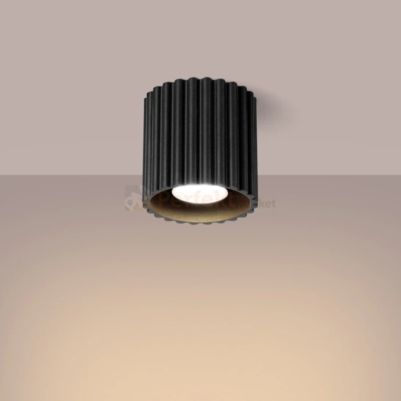 Plafon AURA 1xGU10 oprawa sufitowa tuba SL.1784 IP20 czarny perfektmarket (10).webp