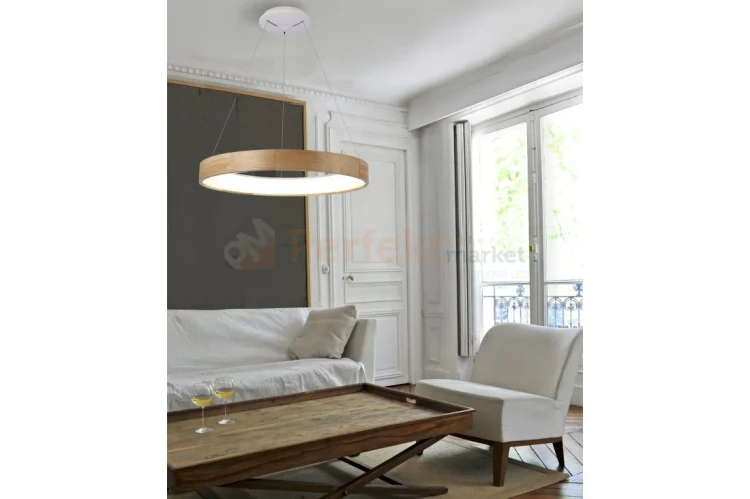 Lampa wisząca LED ring drewniana SILVAM 65 cm 3000K (3).webp