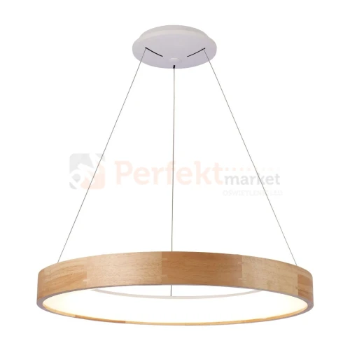 Lampa wisząca LED ring drewniana SILVAM 65 cm 3000K.webp