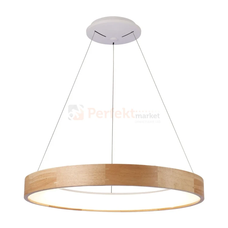 Lampa wisząca LED ring drewniana SILVAM 65 cm 3000K.webp
