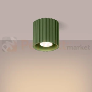 Plafon AURA 1xGU10 oprawa sufitowa tuba SL.1794 IP20 zielony oliwkowy