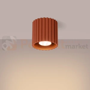 Plafon AURA 1xGU10 oprawa sufitowa tuba SL.1799 IP20 ochra czerwona