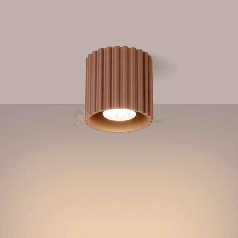 Plafon AURA 1xGU10 oprawa sufitowa tuba SL.1799 IP20 ochra czerwona (10).webp