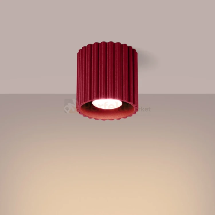 Plafon AURA 1xGU10 oprawa sufitowa tuba SL.1819 IP20 burgund perfektmarket (10).webp