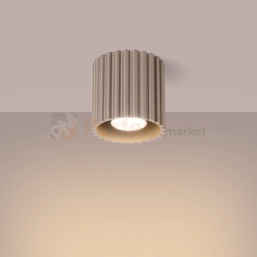 Plafon AURA 1xGU10 oprawa sufitowa tuba SL.1814 IP20 taupe perfektmarket (7).webp