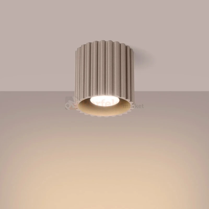 Plafon AURA 1xGU10 oprawa sufitowa tuba SL.1814 IP20 taupe (10).webp
