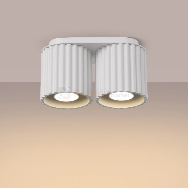 Plafon AURA 2xGU10 oprawa sufitowa ryflowana SL.1780 IP20 biała perfektmarket (2).webp