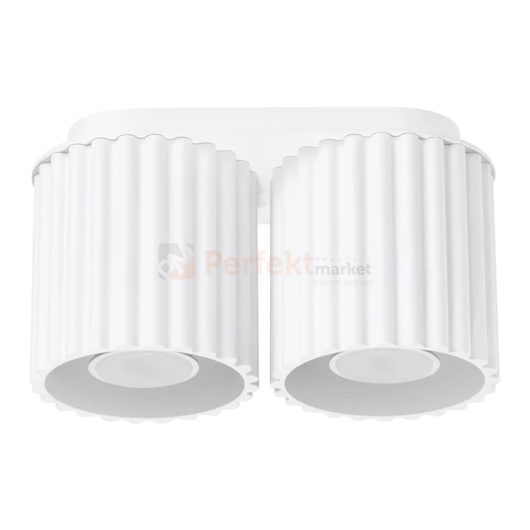 Plafon AURA 2xGU10 oprawa sufitowa ryflowana SL.1780 IP20 biała perfektmarket.webp