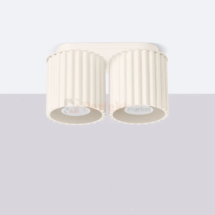 Plafon AURA 2xGU10 oprawa sufitowa ryflowana SL.1790 IP20 beżowy perfektmarket (3).webp