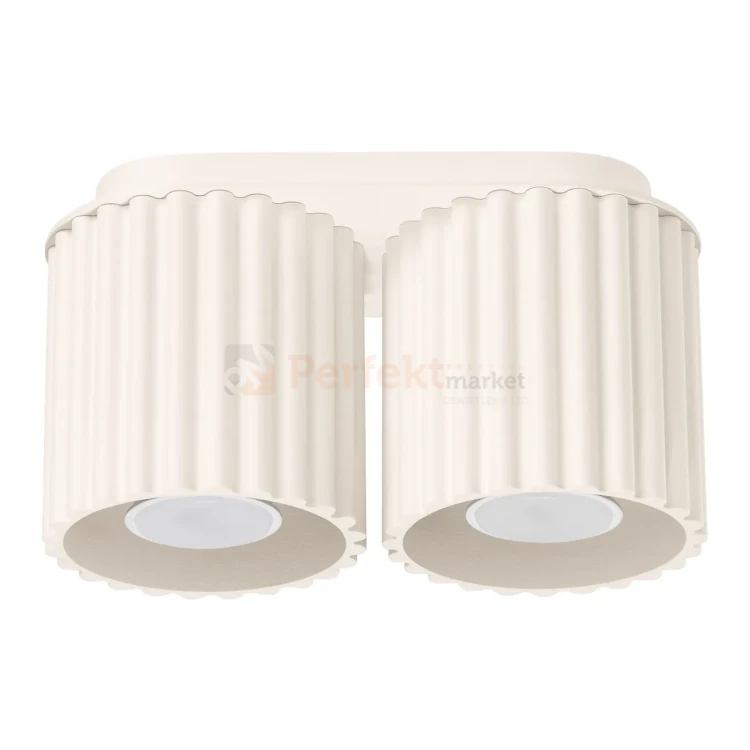 Plafon AURA 2xGU10 oprawa sufitowa ryflowana SL.1790 IP20 beżowy perfektmarket.webp