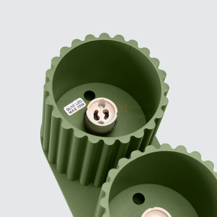 Plafon AURA 2xGU10 oprawa sufitowa ryflowana SL.1795 IP20 zielony oliwkowy perfektmarket (8).webp