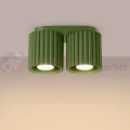 Plafon AURA 2xGU10 oprawa sufitowa ryflowana SL.1795 IP20 zielony oliwkowy perfektmarket (6).webp