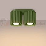 Plafon AURA 2xGU10 oprawa sufitowa ryflowana SL.1795 IP20 zielony oliwkowy perfektmarket (6).webp