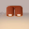 Plafon AURA 2xGU10 oprawa sufitowa ryflowana SL.1800 IP20 ochra czerwona perfektmarket (4).webp