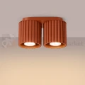 Plafon AURA 2xGU10 oprawa sufitowa ryflowana SL.1800 IP20 ochra czerwona perfektmarket (4).webp