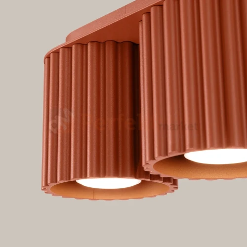 Plafon AURA 2xGU10 oprawa sufitowa ryflowana SL.1800 IP20 ochra czerwona perfektmarket (5).webp