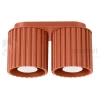 Plafon AURA 2xGU10 oprawa sufitowa ryflowana SL.1800 IP20 ochra czerwona perfektmarket.webp