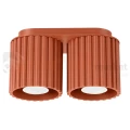Plafon AURA 2xGU10 oprawa sufitowa ryflowana SL.1800 IP20 ochra czerwona perfektmarket.webp
