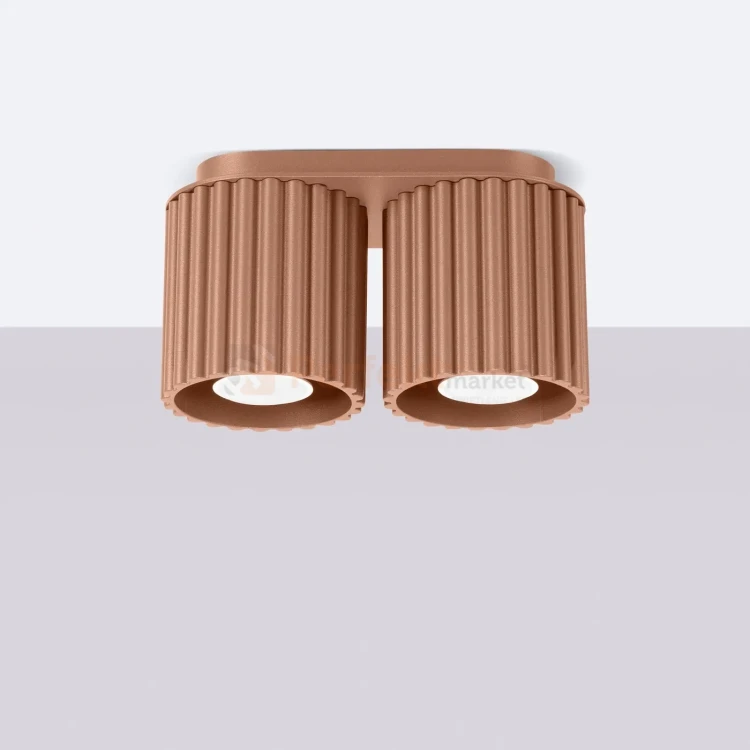 Plafon AURA 2xGU10 oprawa sufitowa ryflowana SL.1805 IP20 mocca perfektmarket (3).webp